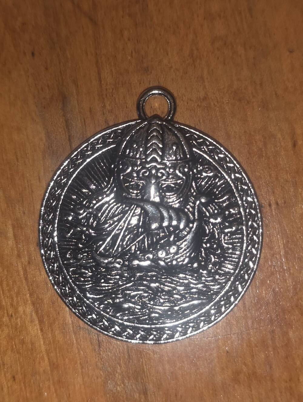 Viking Warrior and Longship pendant For Necklace No Chain